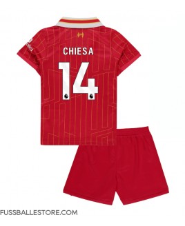 Günstige Liverpool Federico Chiesa #14 Heimtrikotsatz Kinder 2024-25 Kurzarm (+ Kurze Hosen)